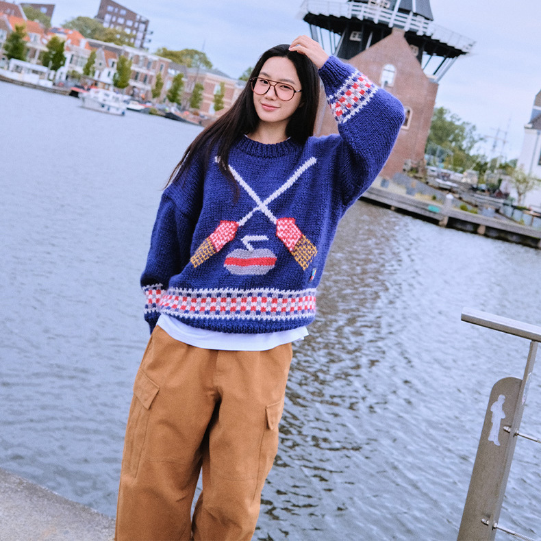 재고 2024 년 겨울 새 S * PELL DRAWSTRING 캐주얼 바지 스트레이트 튜브 틈새 DRAWSTRING 바지 어린이