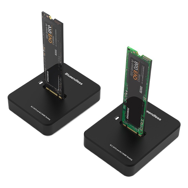 Dual-Protocolo M.2 caja de disco duro de estado sólido NVME/SATA portátil SSD externo Tipo-c base de disco duro móvil