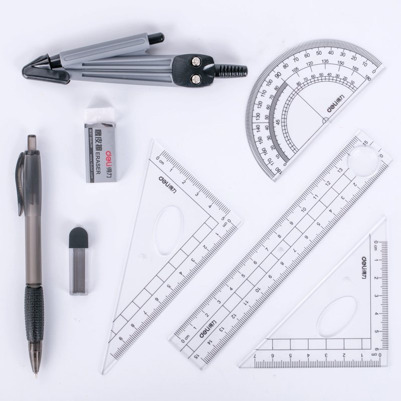 Deli stationery 9591 Student drawing set Draw geometric graphics…