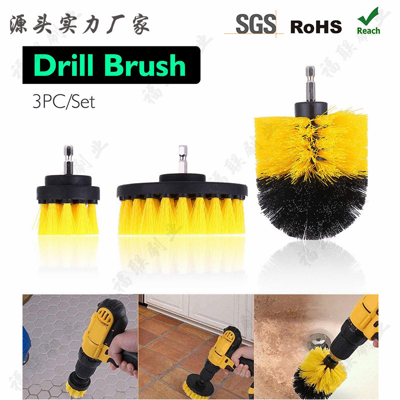 Europeo transfronterizo nuevo cepillo de taladro eléctrico 8-piezas conjunto con fregado toalla bañera coche limpieza cepillo eléctrico cabeza traje