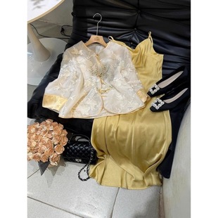 J1D [4592 People Saved] 2025 Summer Outfit with a Complete Set of New Chinese-Style Women's Clothing, Thin Short-Sleeved Top