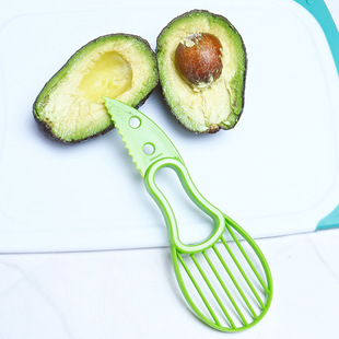 Three-In-One Multifunctional Pp Avocado Peeler, Pulp Separator, Meat Scraper, Creative Kitchen Gadget