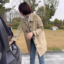 休闲气质中长款风衣外套女2025春秋新款韩版宽松英伦风小个子大衣