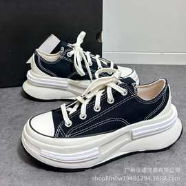 新款美奇匡威厚底鞋Run Star松糕夹心增高复古百搭休闲男女帆布鞋