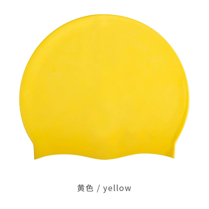 Venta caliente unisex gorra de natación de silicona al por mayor de color sólido de alta elástico transpirable gorra de natación impermeable antideslizante no-apretando la cabeza