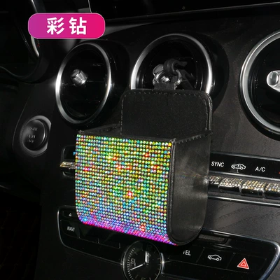 Car Air Outlet Storage Bag Car storage bag/box - colored-diamond
