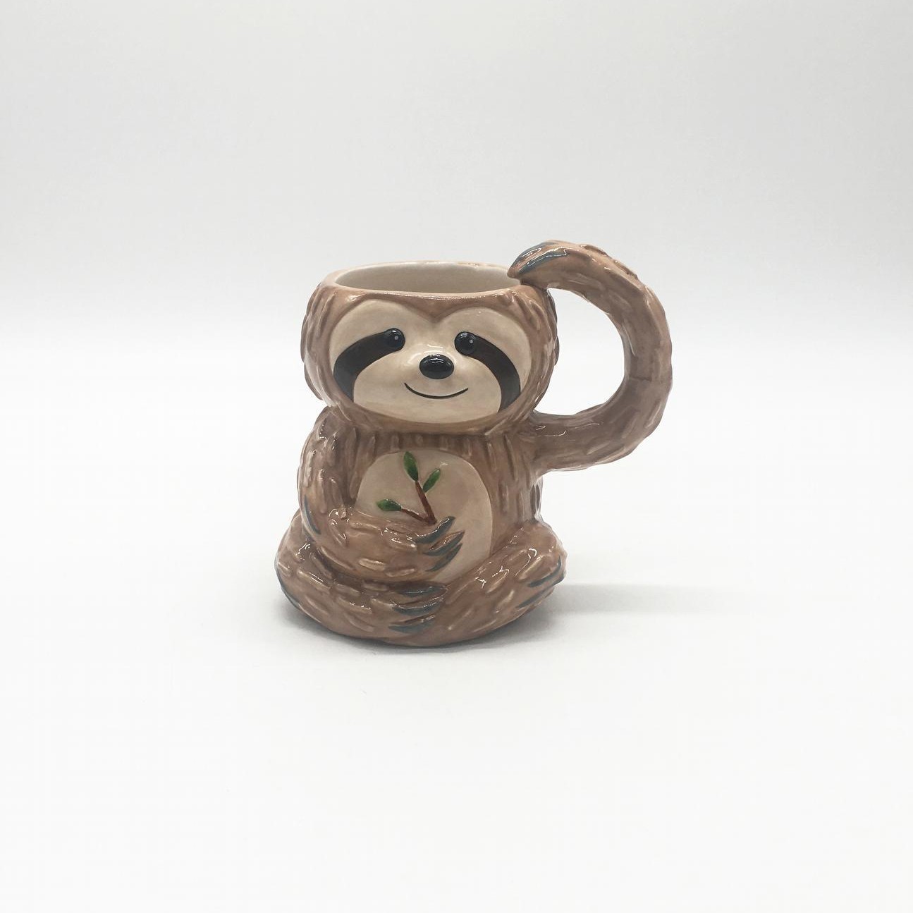 Creativo nuevo relieve de cerámica taza de animales estilo marino taza de desayuno de pez payaso pintada a mano taza de dibujos animados de nube blanca