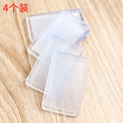 Japan KM.502. Wedge-shaped cabinet foot pads, soft furniture pads, smooth transparent soft rubber pads, large size 4 pack