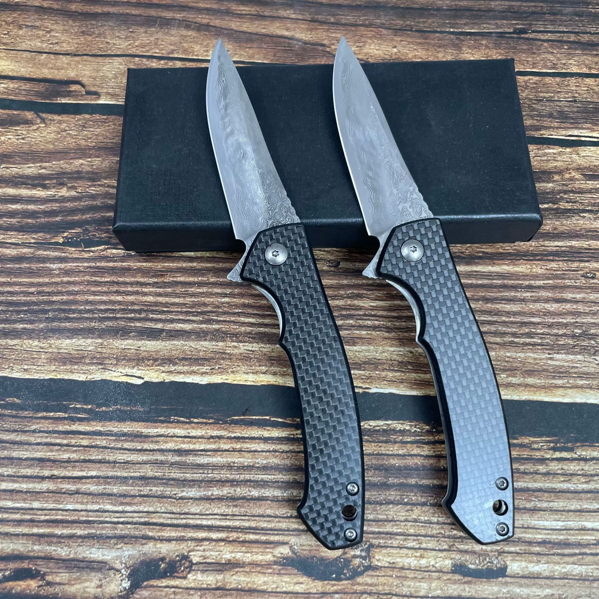 Кросс-партнерский горячий продаж ZT0450 складной нож карбоновая рукоять дамасская сталь острый складной нож EDC карманный нож