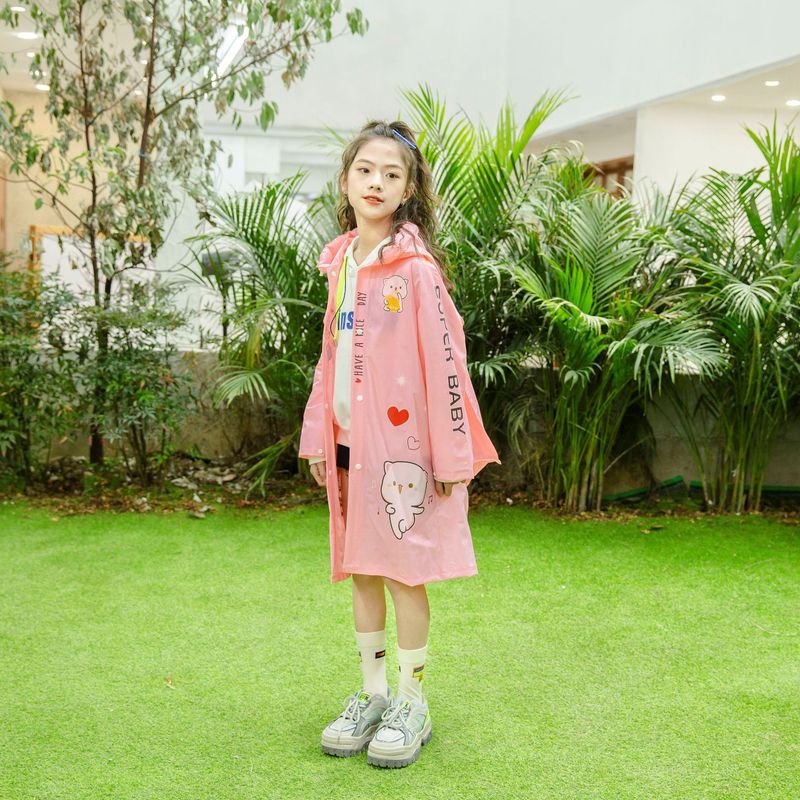 Bulu Tao Kidsren's Raincoat Boys and Girls 2022 New Kindergarten Primary School Baby Cloak Style Kidsren's Poncho