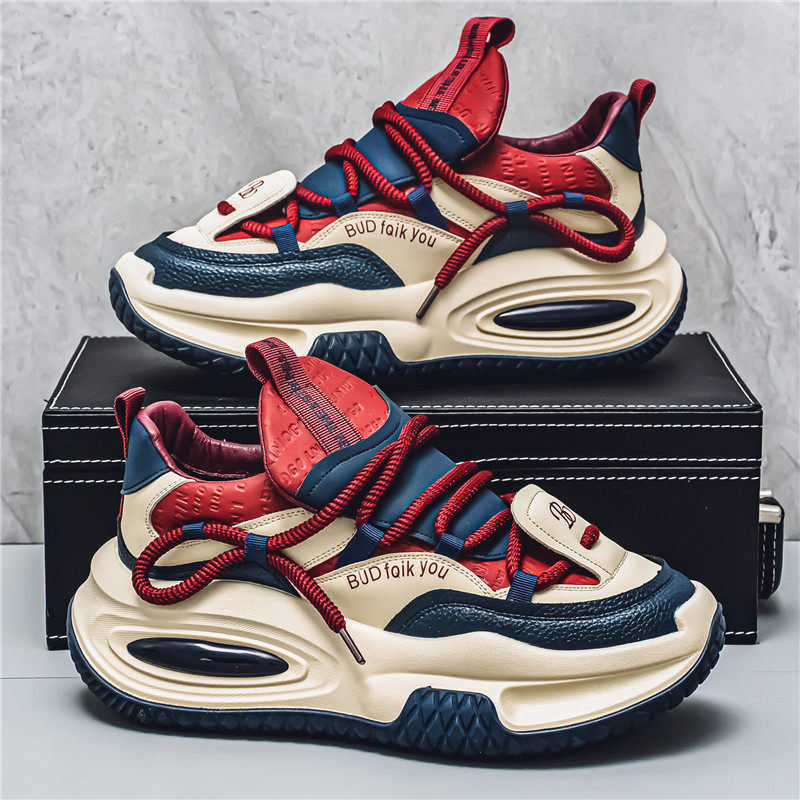 Torre Shoes Men's 2025 New Men's Sports Running Shoes Light Luxury Design Korean Style All-match Student Casual Shoes Trendy