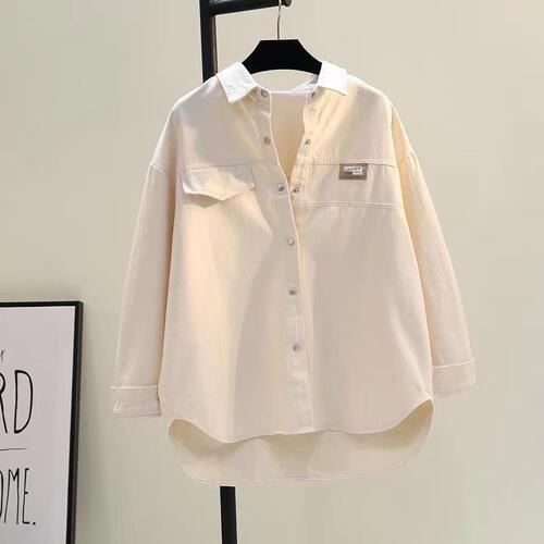 Women's Spring and Summer Thickening Korean Style Loose and Slimming Casual Shirt Women's Outerwear