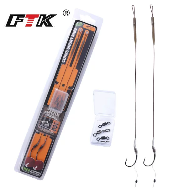 FTK European carp fishing line set 2pcs suit Carp fishing set connector leather tube Carp connector cross-border wholesale