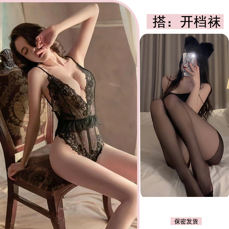 블랙 + 블랙 오픈 양말