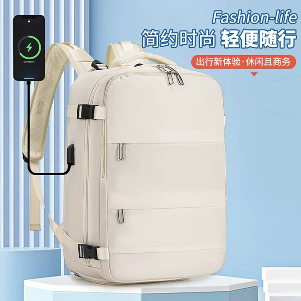 New Cross-Border Large-Capacity Backpack, Expandable Business Backpack, Multifunctional School Bag for Business Trips and Travel, for College Students