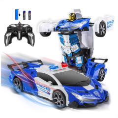 メーカー直販ワンキー変形リモコン車四チャンネル充電リモコン変形車ロボットクロスボーダー玩具供給源