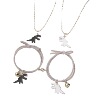 Dinosaur for beloved, bracelet, necklace, set, accessory hip-hop style, 2 pieces, wholesale