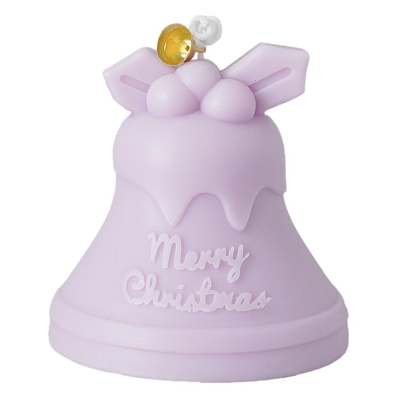 Vela de aromaterapia de Navidad al por mayor vela de cera de forma de campana hecha a mano regalo de Navidad vela de fragancia transfronteriza