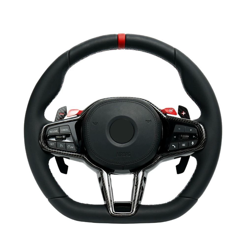 Руль для BMW серий F/G (1/2/3/4/5/6/7), X1/X2/X3/X4/X5/X6, тюнинг, карбоновый стиль M4CS
