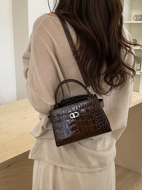 Nicho de diseño de cocodrilo portátil bolso Kylie mujer 2026 nuevo cross-border alta sensación lujosa ligera exquisita mochila