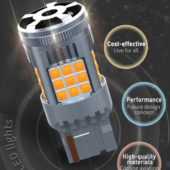 Auto LED decodificado luz de dirección estroboscópica 1156 1157 3030 36SMD bombilla de freno 3157 7440