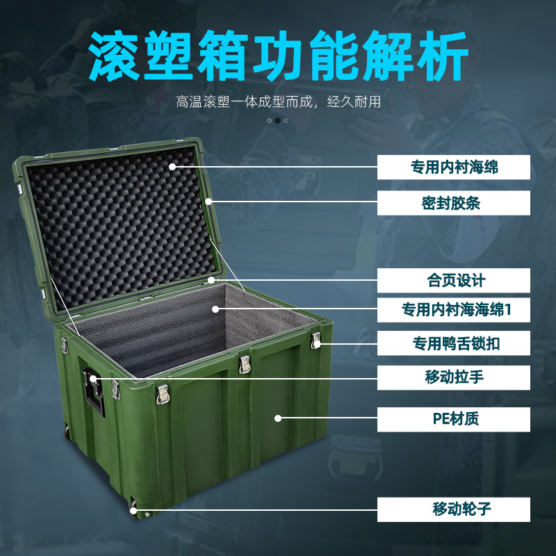 滚塑箱防护箱野外供图箱物资器材箱仪器周转箱装备运输箱E18