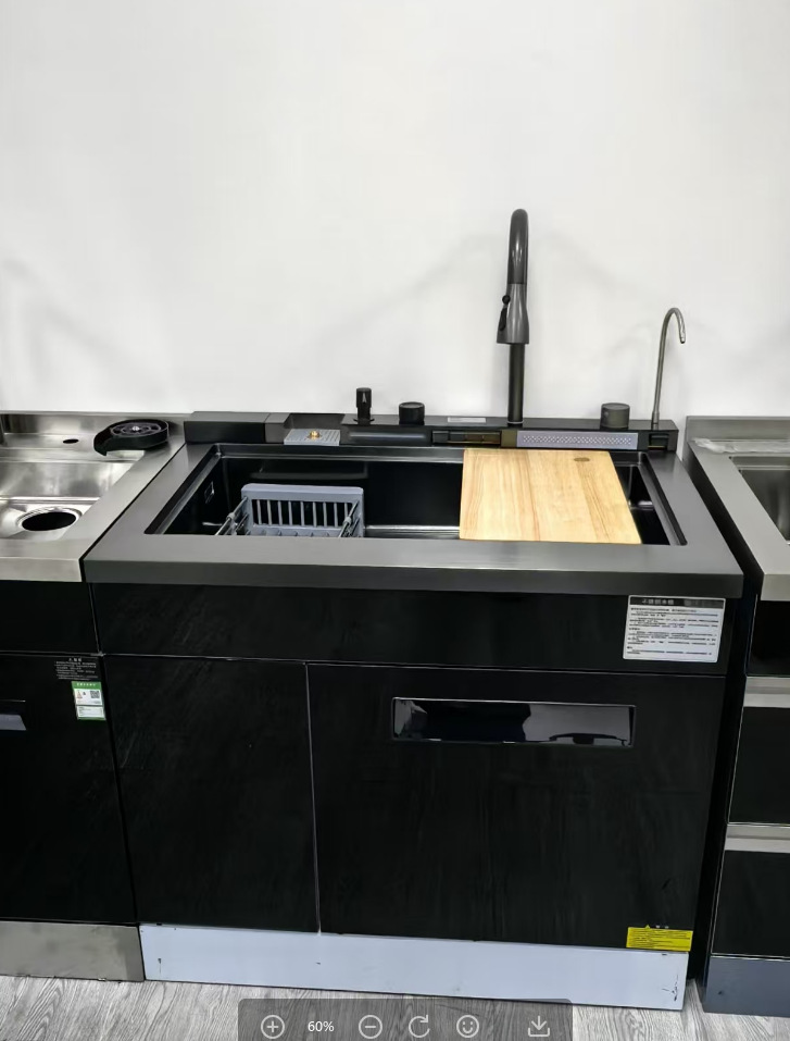 900 초음파 나노 티타늄 도금 이중 탱크 + 고래 복합 수전 + 상부 및 하부 레이어 식기 세척기 14 세트