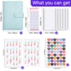 Blue T【Case + 12 budget cards + 6 zipper bags + 2 English stickers + 1 love sticker】