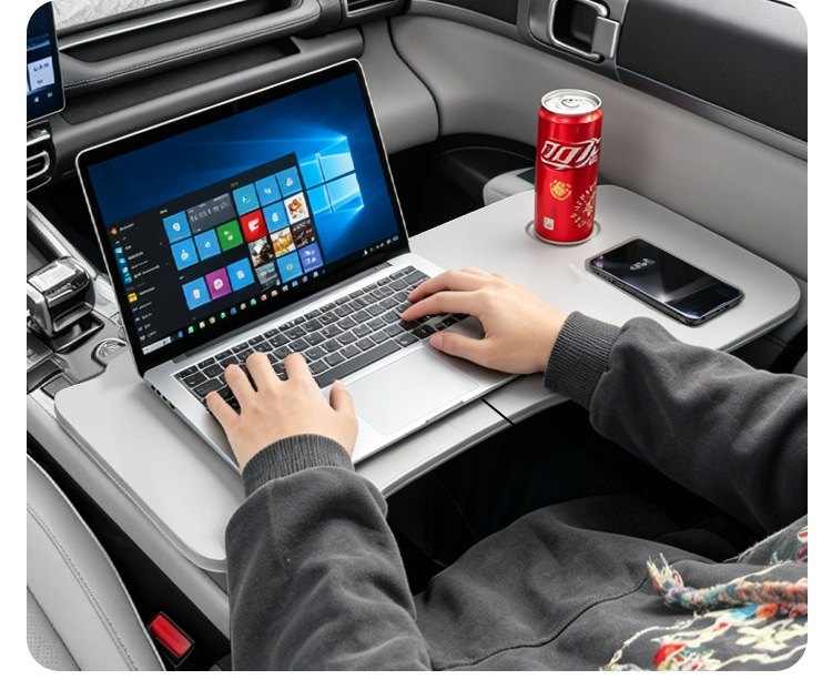 Suitable for Jetour Shanhai T1 car-mounted folding small table for office work and dining, solid wood dining table, laptop stand, car accessories