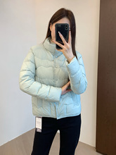 三星90%白鸭羽绒 云朵绵柔波浪形绗缝设计立领羽绒服冬新F100927