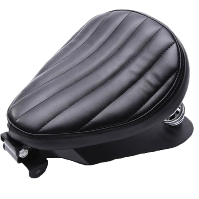 universal retro spring single seat | Motorcycle cushion - vertical-pattern-cushion-10-cushion-with-iron-plate