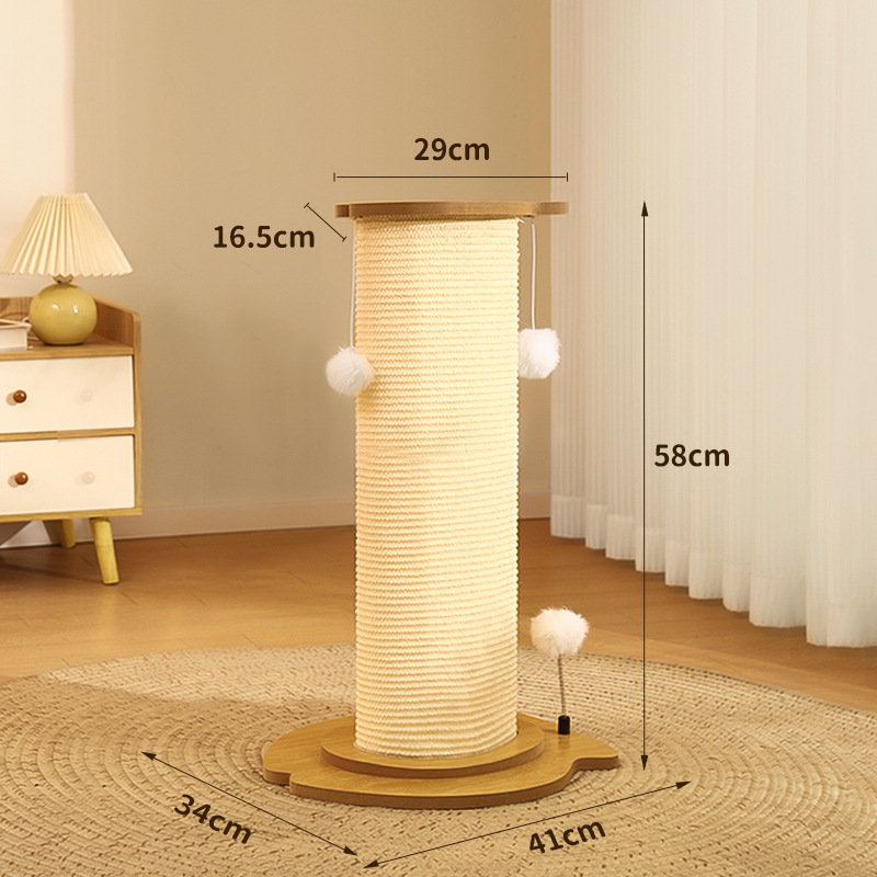 Junta de agarre para gatos extra-gran, columna de agarre para gatos de seda vertical, placa de garra para gatos resistente al desgaste, marco de escalada para gatos, juguete para gatos