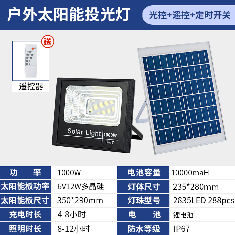 Hogar solar jardín lámpara al aire libre Luz de inundación nuevo hogar rural carretera iluminación LED impermeable Ventas Directas la fábrica