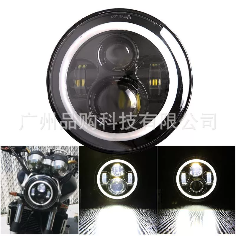 Автомобиль 7 дюймов светодиодные фары Wrangler фары ангел глаз мотоцикл внедорожник Harley фары трансграничные горячие продажи
