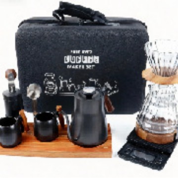 Kit de cafetera de irrigación manual de entrada doméstica portátil al aire libre filtro de café de vidrio