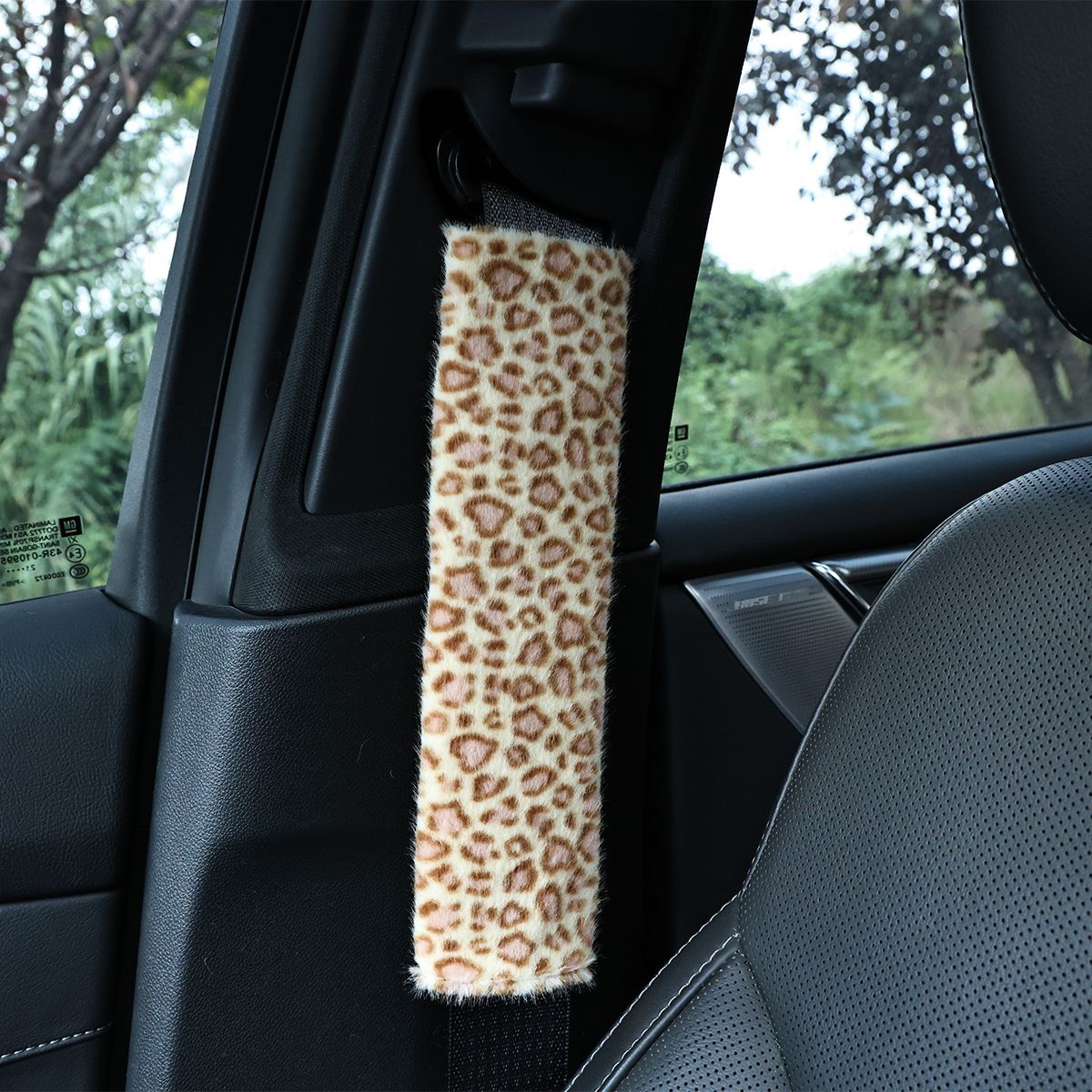 Small Leopard Print Car Seatbelt Shoulder Pad Dropshipping