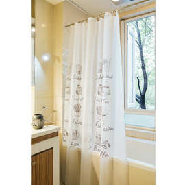 现货秒发 韩版食物浴帘 100%peva防水防霉易清洁 送挂钩