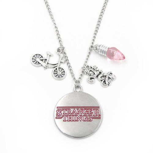 Film and television peripherals Stranger Things series Lamp wall necklace bracelet key chain Letter pendant cross-border set