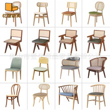 连锁主题西餐厅桌椅咖啡厅奶茶店实木接待休闲椅火锅饭店商用桌椅