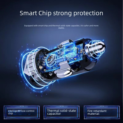 Mobile phone car charger super fast charge wholesale dual car metal car charger charging head charger head