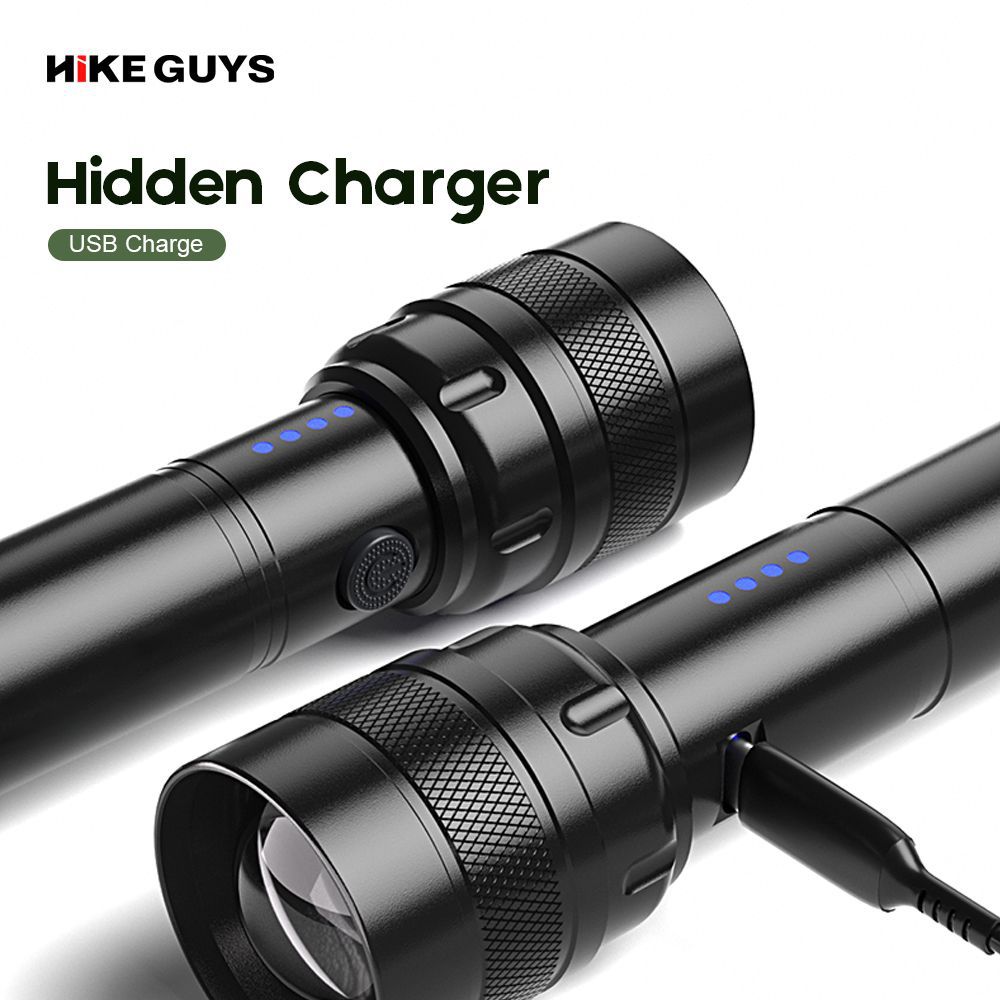 Pequeña linterna tipo clip de aleación de aluminio, carga práctica, LED con zoom, luz de emergencia para el hogar, mini linterna, luz brillante