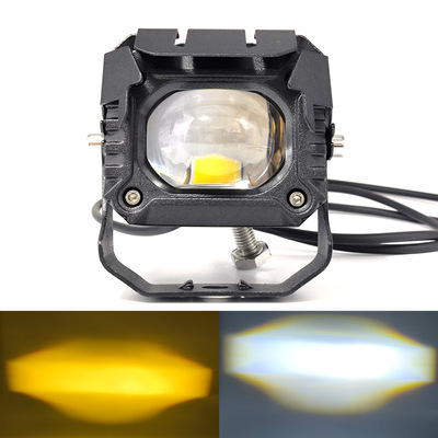 new pattern Double color Small steel gun motorcycle LED Spotlight waterproof The headlamps Distance 12-80V truck automobile currency