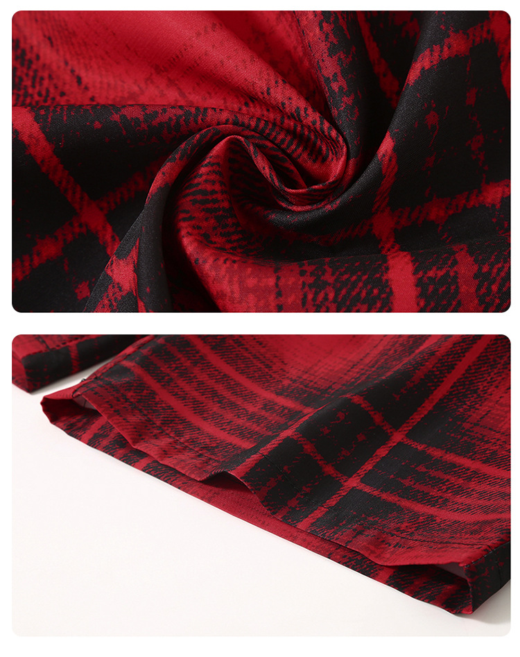 Summer Pajama Pants Men's And Women's Thin Plaid Shorts Loose Fit Plus Size Beach Shorts_viptrois.com