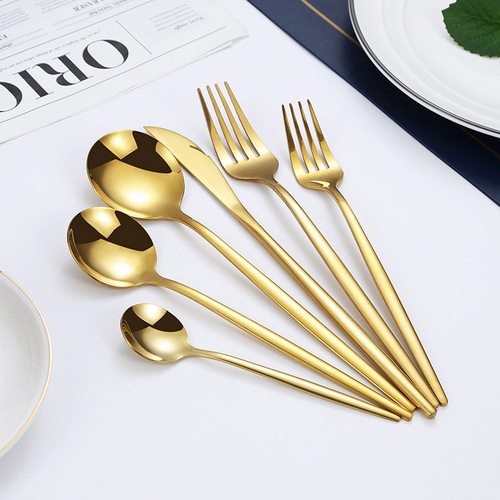 Cross-border stainless steel Portuguese knife, fork and spoon hotel steak knife and fork dessert spoon fruit fork Western food tableware set