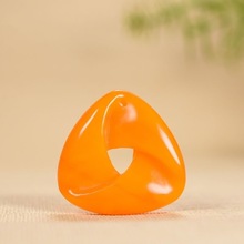 天然和田黄龙玉外蒙料时来运转玉石吊坠男女款简约百搭毛衣链挂件