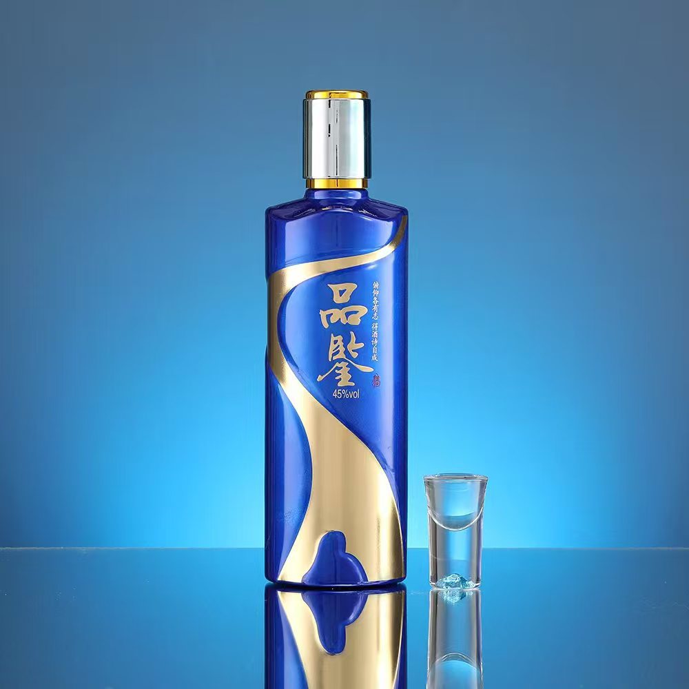一斤装酒瓶包装源头厂家烤瓷白酒分装瓶白酒瓶空酒瓶1斤装酒瓶