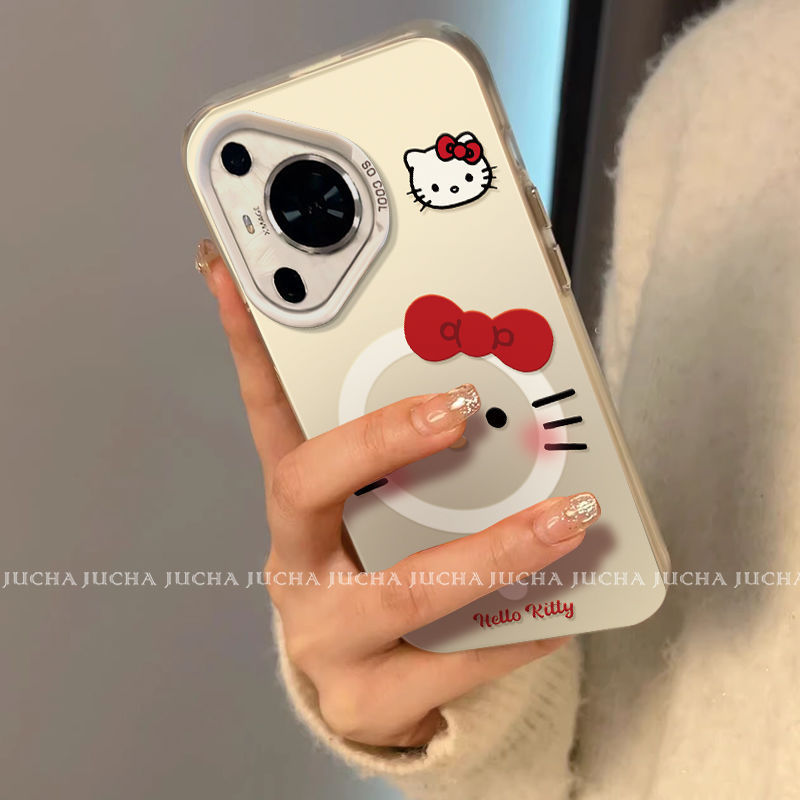 适用华为pura70pro手机壳高颜值颜控HUAWEIp60新款设计感可爱猫咪|undefined