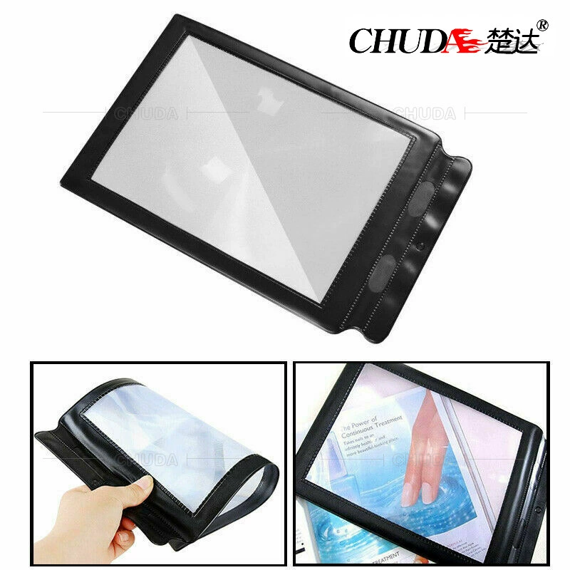 Ультратонкая лупа для визитных карточек Chuda из искусственной кожи A4 Ультратонкая лупа для карт большая Читать