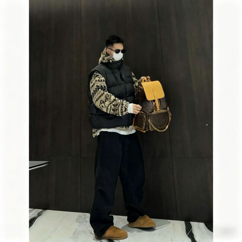 [Fair Isle Polar Fleece] Fashionable Winter Versatile Granular Fleece Fashionable Design Sweatshirt Men's Jacket