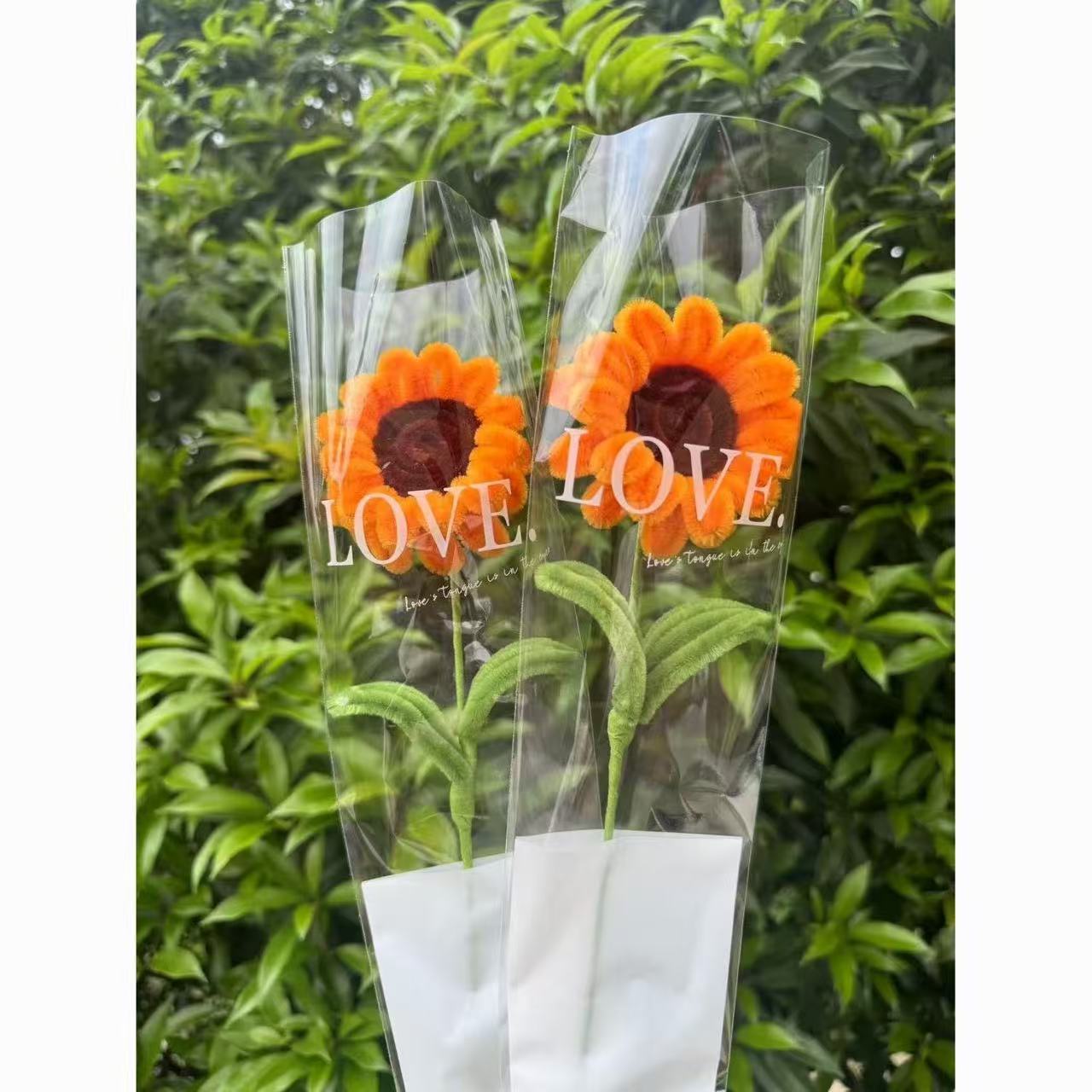 Ramo de girasol superdenso terminado Día del maestro Regalo de graduación de girasol creativo para compañeros de clase y maestros